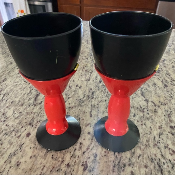 Count Dracula cups vintage tumblers goblets vampire Halloween set of 2 plastic - Picture 3 of 7